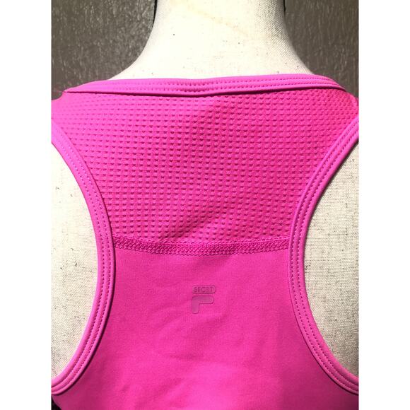 FILA Sport Athleisure Pink Trillon Medium Impact Sports Racerback Bra XXL New - Picture 8 of 9